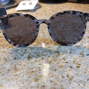Sojos Black Marble Frame Sunglasses with Gray Lens